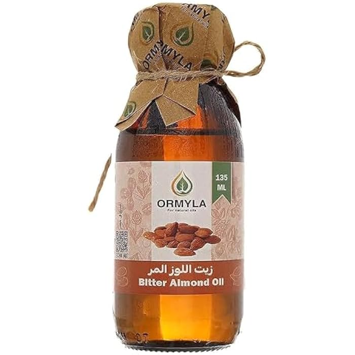 Ormyla Raw Virgin Bitter Almond Oil for Hair, Skin and Body, 135 ml